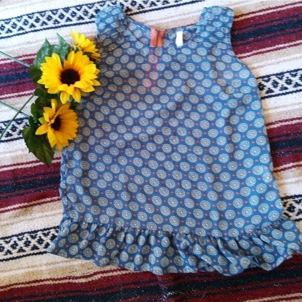 *341 NWOT Xhilaration Sheer Print Blouse